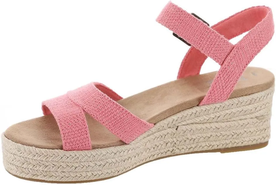 TOMS Womens Audrey Espadrille Athletic Sandals Casual Mid Heel 2-3"