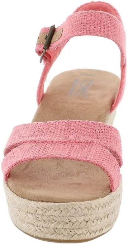 TOMS Womens Audrey Espadrille Athletic Sandals Casual Mid Heel 2-3"