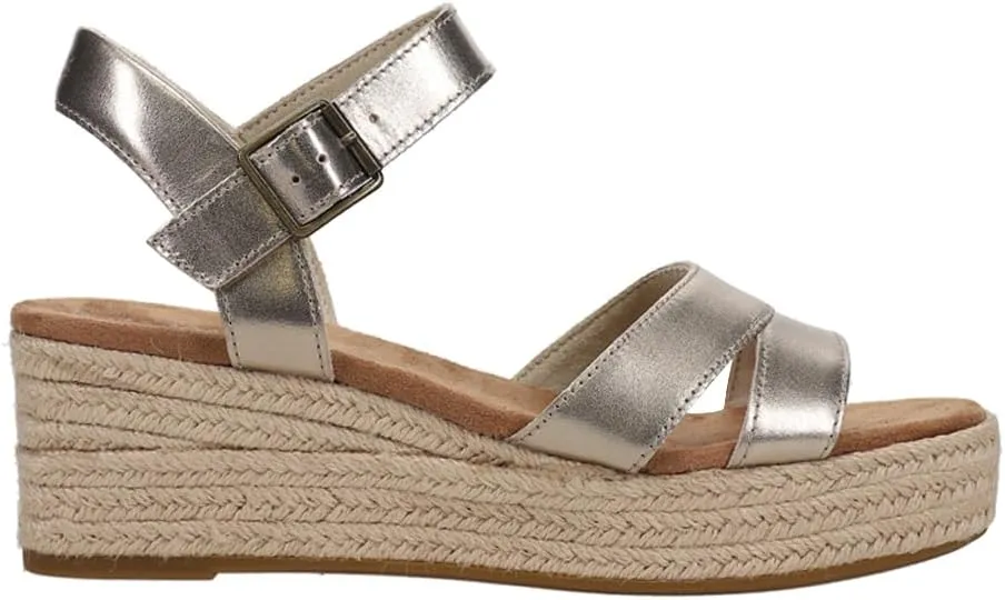 TOMS Womens Audrey Espadrille Athletic Sandals Casual Mid Heel 2-3"