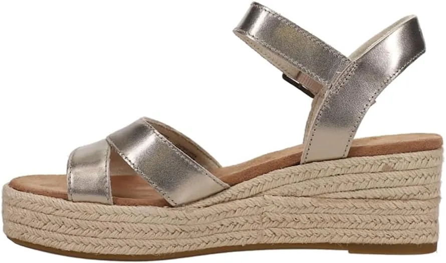 TOMS Womens Audrey Espadrille Athletic Sandals Casual Mid Heel 2-3"