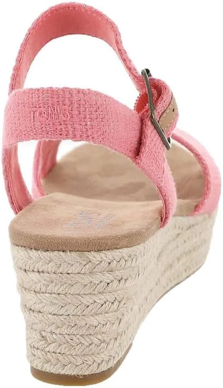 TOMS Womens Audrey Espadrille Athletic Sandals Casual Mid Heel 2-3"