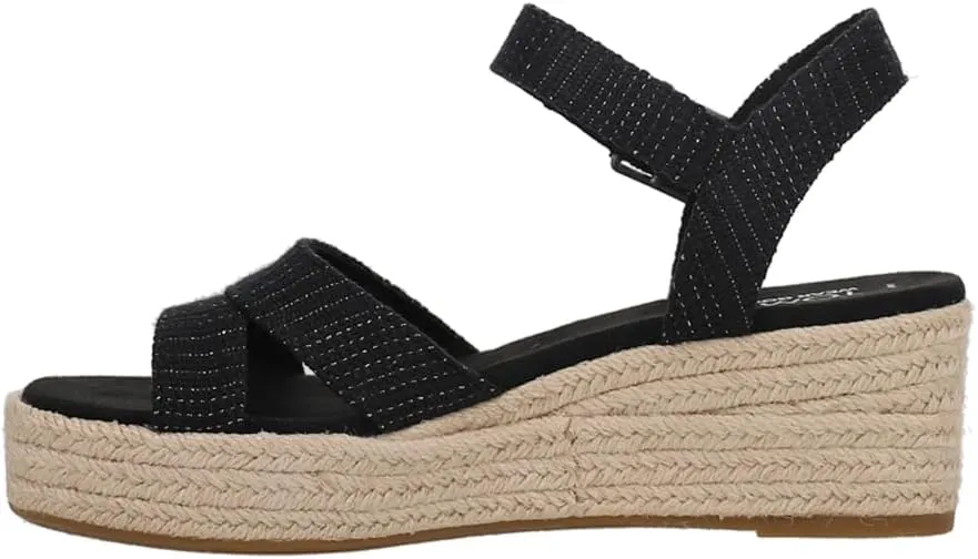 TOMS Womens Audrey Espadrille Athletic Sandals Casual Mid Heel 2-3"