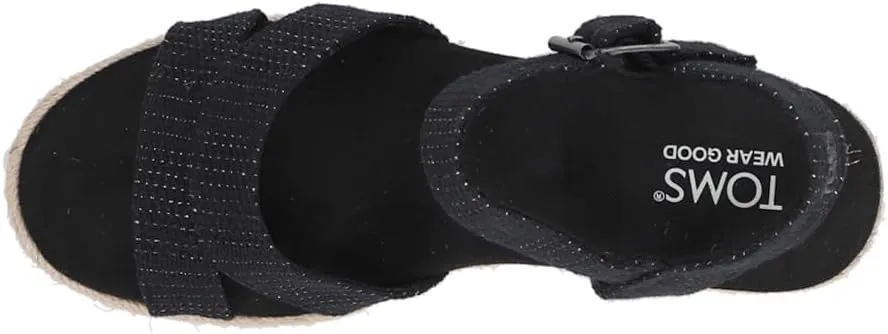 TOMS Womens Audrey Espadrille Athletic Sandals Casual Mid Heel 2-3"