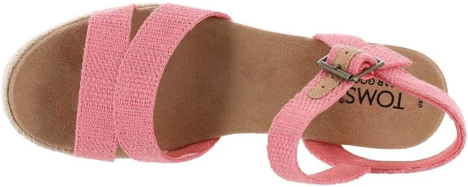 TOMS Womens Audrey Espadrille Athletic Sandals Casual Mid Heel 2-3"