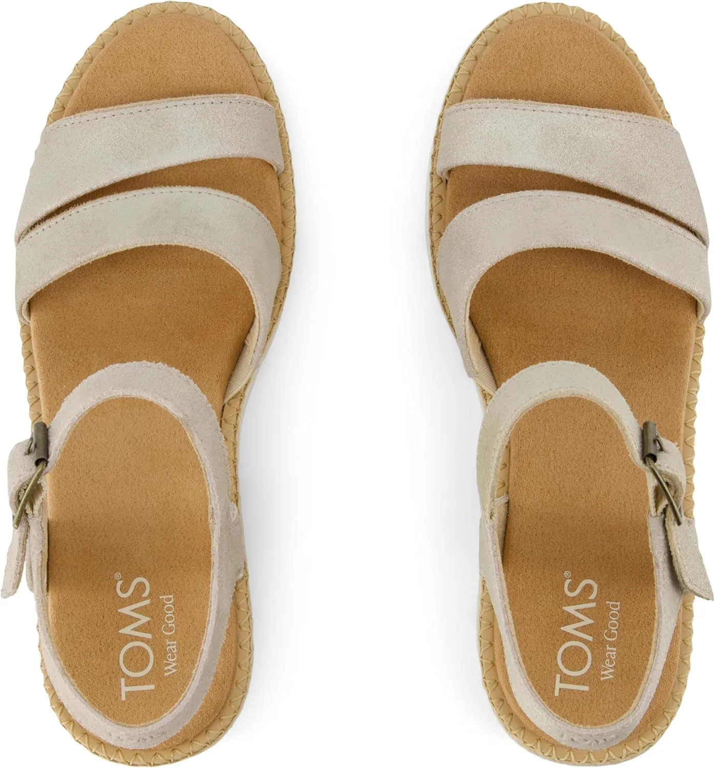 TOMS Womens Darya Platform Espadrille Casual Sandals Casual High Heel 3" & Up - Red