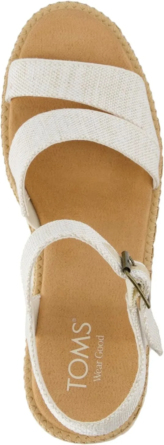 TOMS Womens Darya Platform Espadrille Casual Sandals Casual High Heel 3" & Up - Red