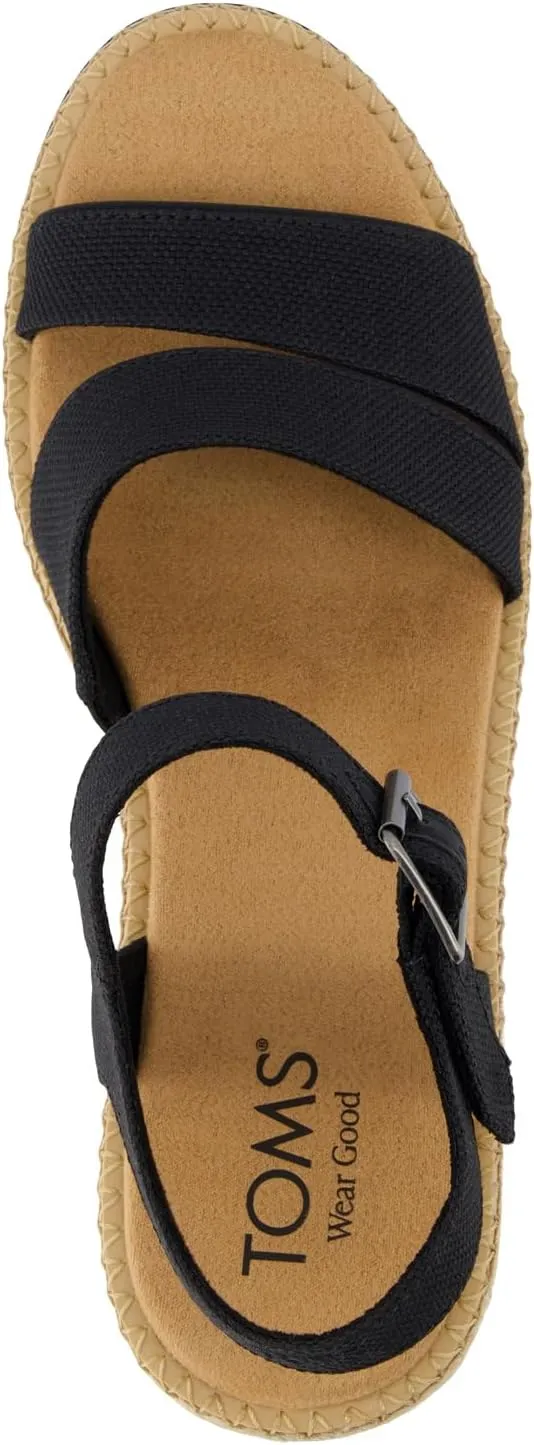 TOMS Womens Darya Platform Espadrille Casual Sandals Casual High Heel 3" & Up - Red