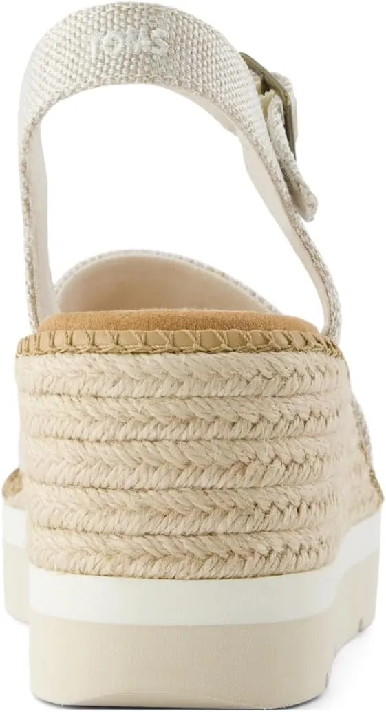 TOMS Womens Darya Platform Espadrille Casual Sandals Casual High Heel 3" & Up - Red