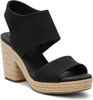 TOMS Womens Majorca Rope Platform Espadrille Casual Sandals Casual High Heel 3" & Up - Blue