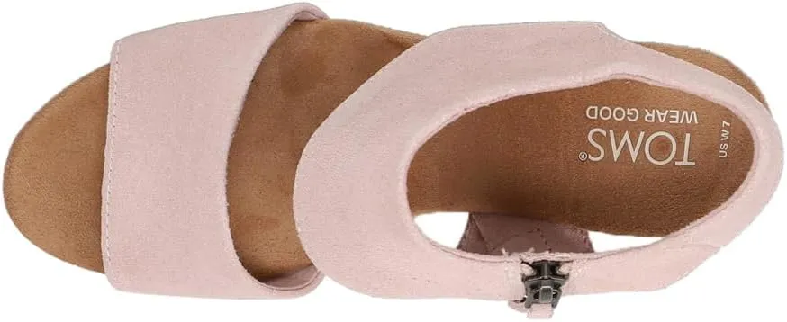 TOMS Womens Majorca Rope Platform Espadrille Casual Sandals Casual High Heel 3" & Up - Blue