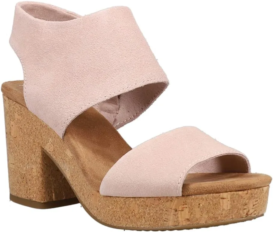 TOMS Womens Majorca Rope Platform Espadrille Casual Sandals Casual High Heel 3" & Up - Blue