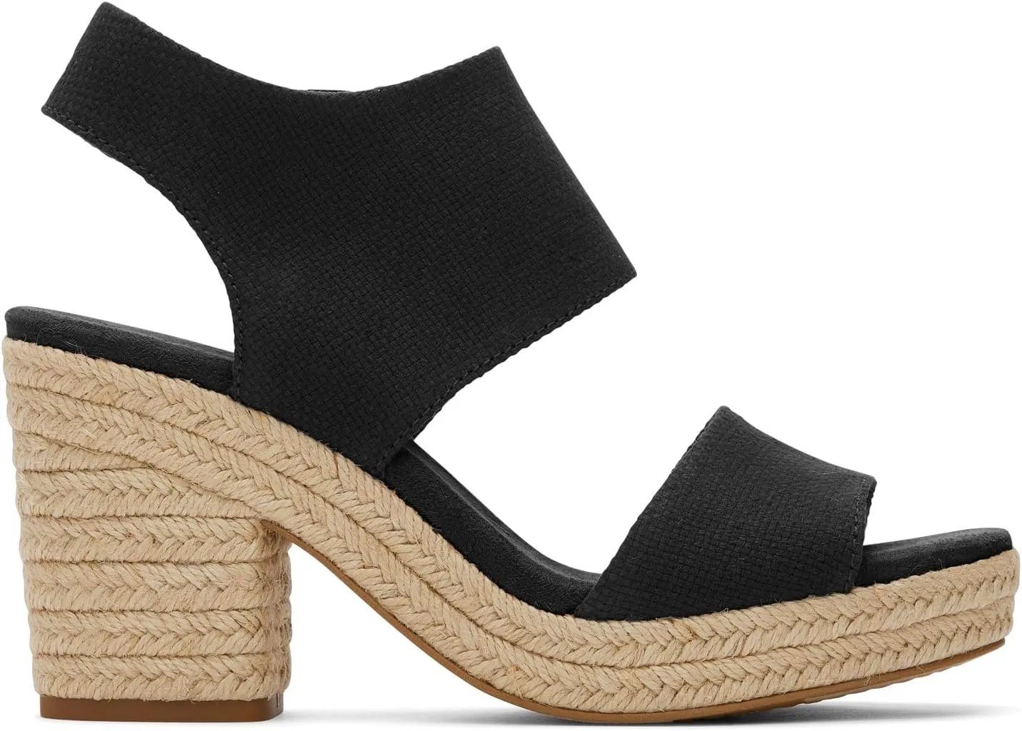 TOMS Womens Majorca Rope Platform Espadrille Casual Sandals Casual High Heel 3" & Up - Blue
