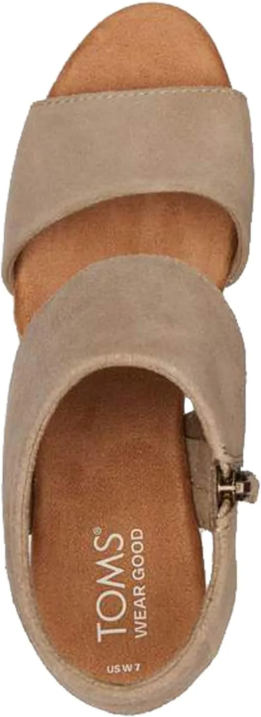 TOMS Womens Majorca Rope Platform Espadrille Casual Sandals Casual High Heel 3" & Up - Blue