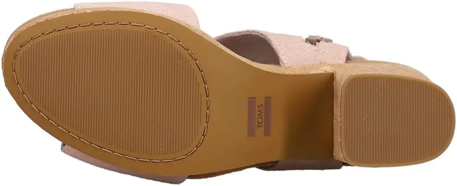 TOMS Womens Majorca Rope Platform Espadrille Casual Sandals Casual High Heel 3" & Up - Blue
