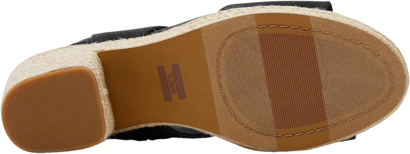 TOMS Womens Majorca Rope Platform Espadrille Casual Sandals Casual High Heel 3" & Up - Blue