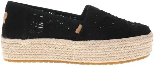TOMS Womens Valencia Espadrille Slip On Flats Casual - Black - Size 6.5 B