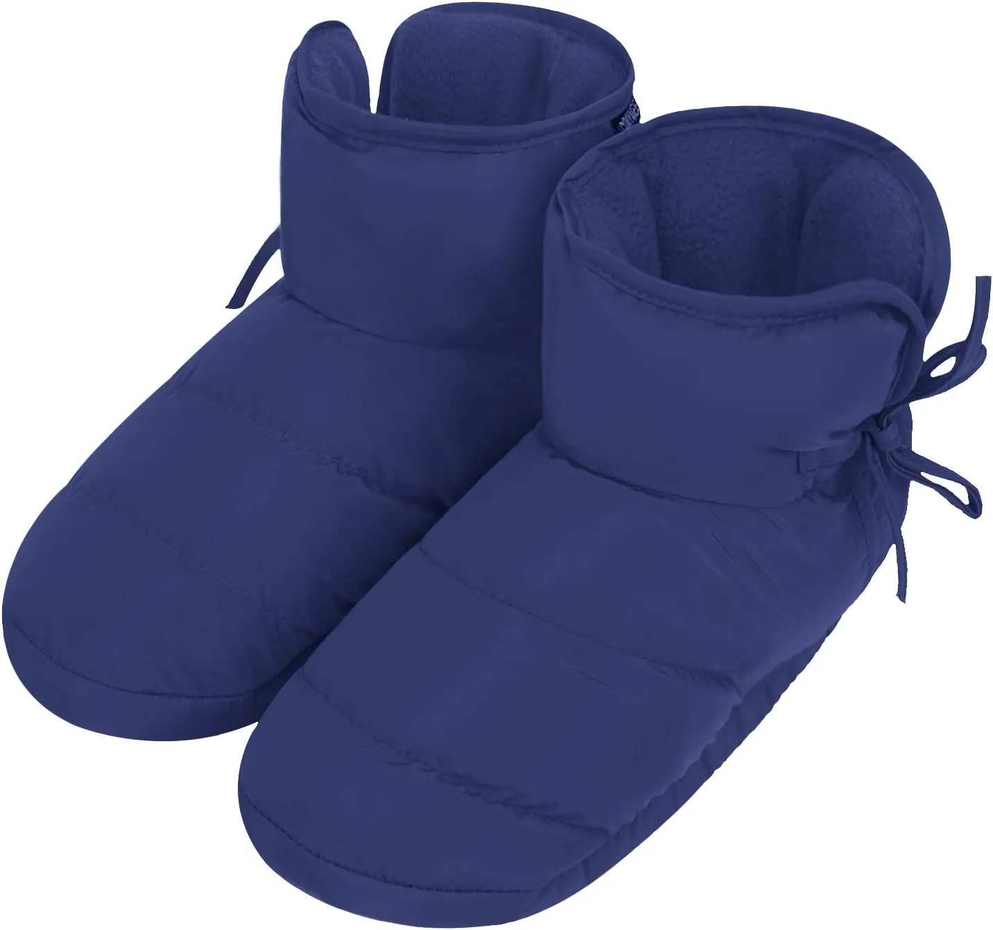 Unisex Winter Quilted Down Slipper Indoor Warm Cozy Slipper Boots Snow Booties Cotton Shoes for Women Men