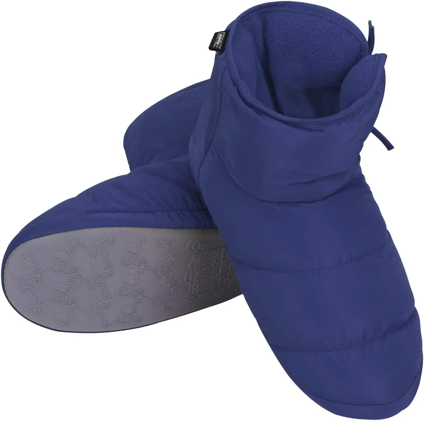 Unisex Winter Quilted Down Slipper Indoor Warm Cozy Slipper Boots Snow Booties Cotton Shoes for Women Men