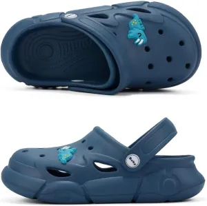 UPSOLO Boys Girls Clogs Kid's Garden Shoes Cute Cartoon Slides Sandals Slip-on Lightweight Indoor Outdoor Beach Water Shower Pool Slipper Children