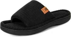 VeraCosy Women's Open Toe Slippers Soft Terry Cloth Indoor Slip on House Shoes