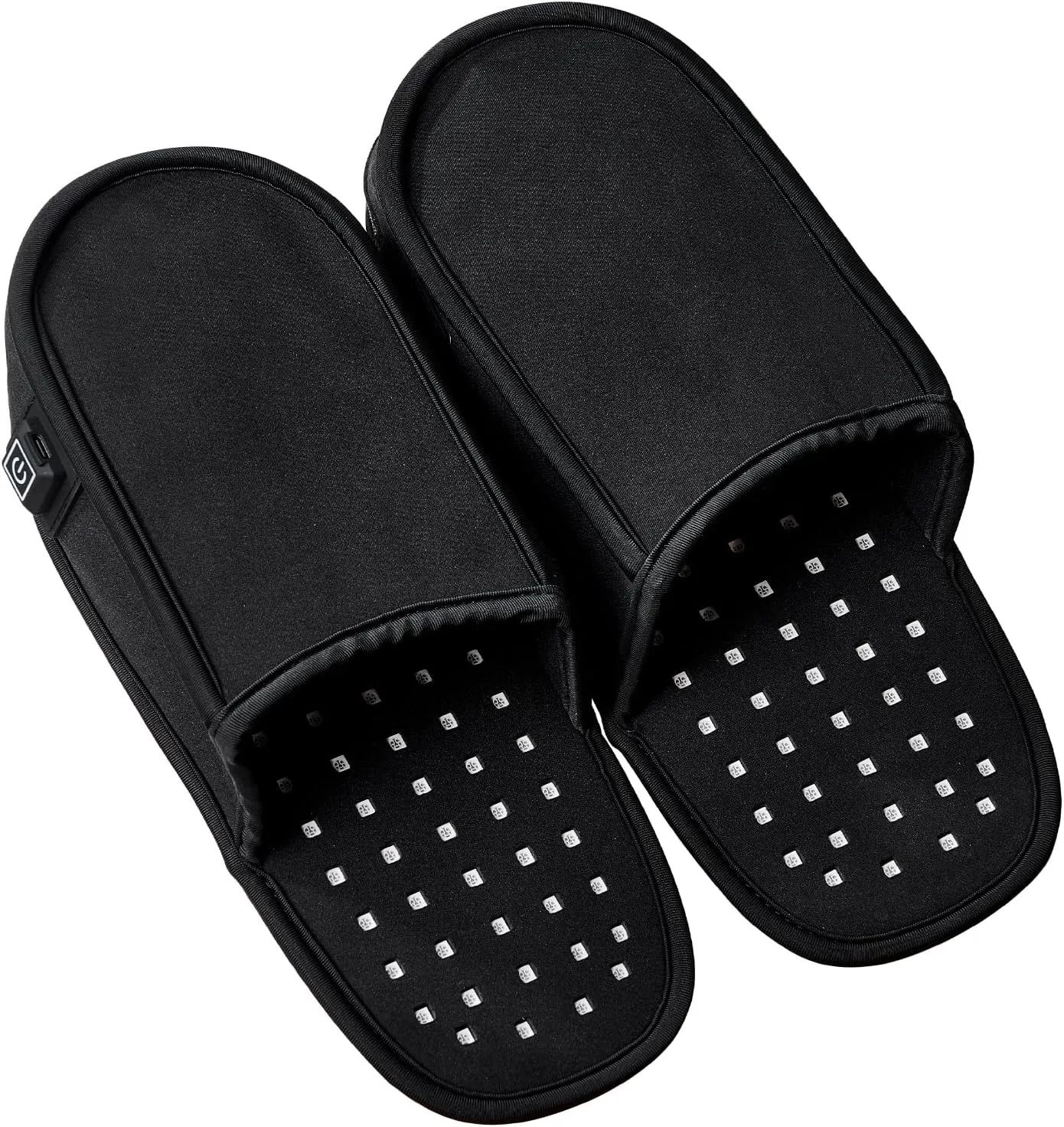 VEVOR Red Light Therapy for Foot, 660nm & 850nm Red Light Therapy Slipper with 240 LEDs & 10 Hz/40 Hz Pulse Mode, Double-Sided LED Light Therapy Shoe for Foot Toe Instep Sole Pain Relief, Muscle Relax
