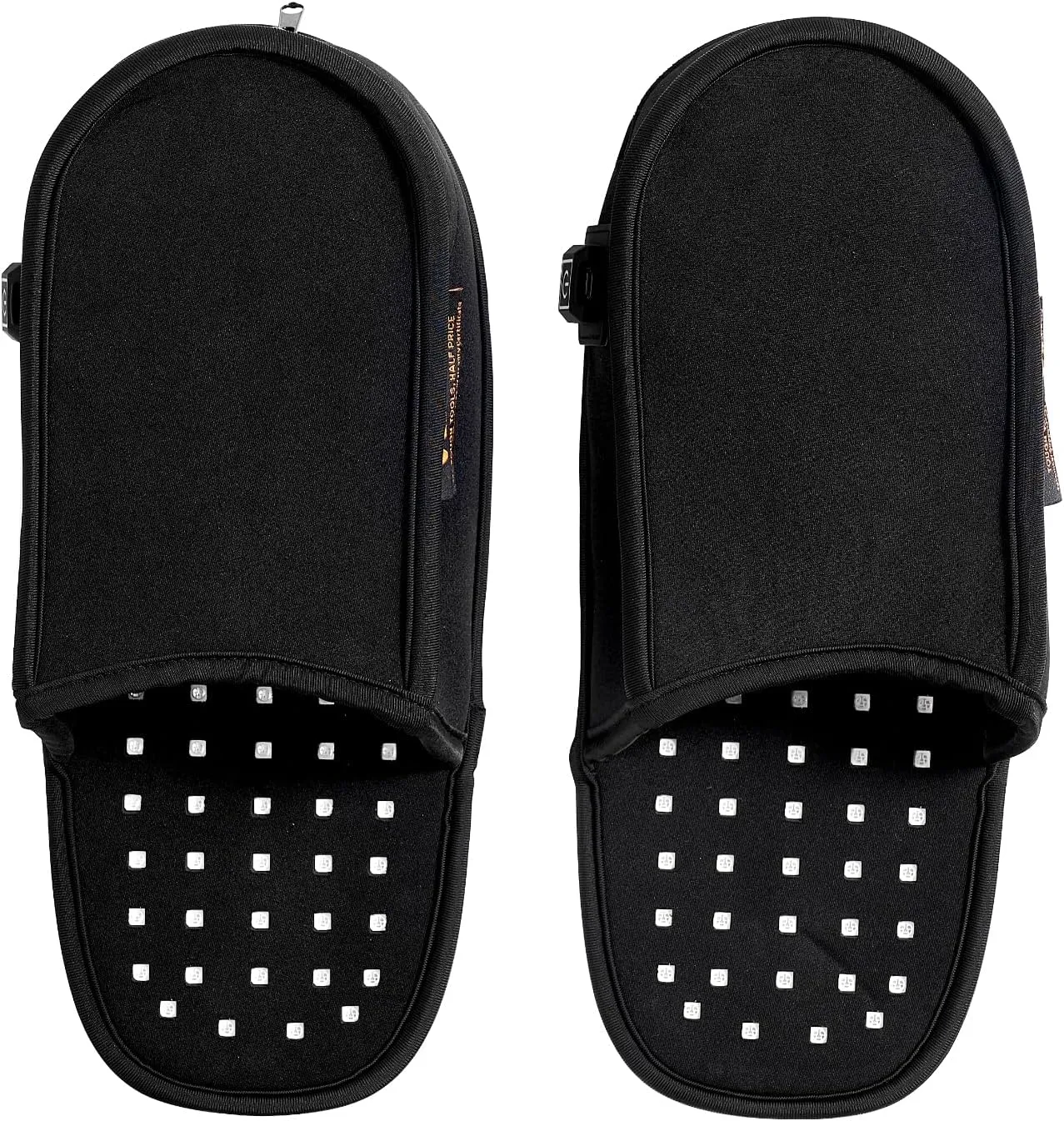 VEVOR Red Light Therapy for Foot, 660nm & 850nm Red Light Therapy Slipper with 240 LEDs & 10 Hz/40 Hz Pulse Mode, Double-Sided LED Light Therapy Shoe for Foot Toe Instep Sole Pain Relief, Muscle Relax
