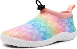 WateLves Toddler Water Shoes Kids Boys and Girls Quick Dry Lightweight Non-Slip Aqua Swim Socks with Flexible Thick Sole for Beach, Pool, Surfing