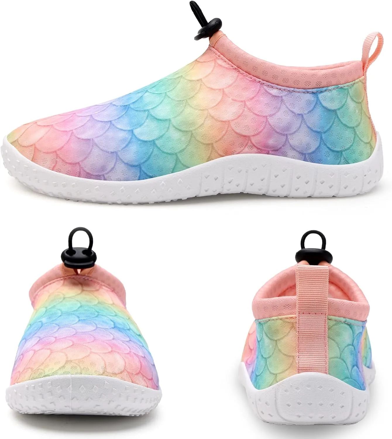WateLves Toddler Water Shoes Kids Boys and Girls Quick Dry Lightweight Non-Slip Aqua Swim Socks with Flexible Thick Sole for Beach, Pool, Surfing
