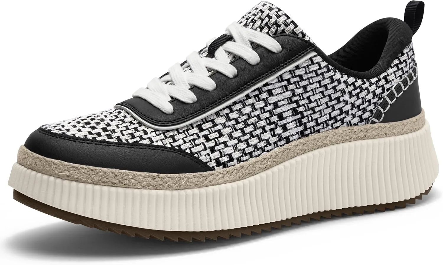 Women Espadrille Platform Sneakers Chunky Fashion Casual Shoes for Women Comfortable Walking Sneakers