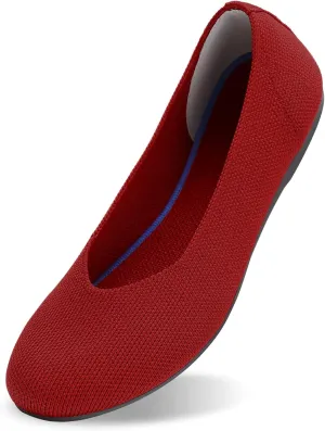 Women's Ballet Flat Dressy Casual Knit Shoes Round Toe Women Mesh Flats