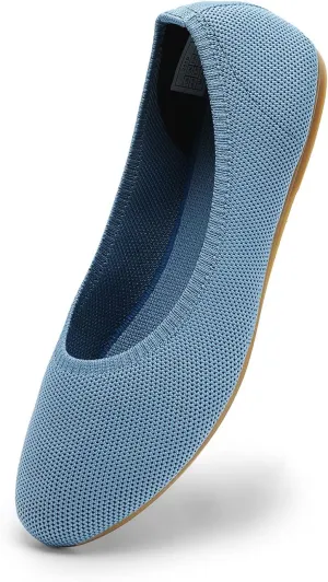 Women's Ballet Flat Dressy Casual Knit Shoes Round Toe Women Mesh Flats