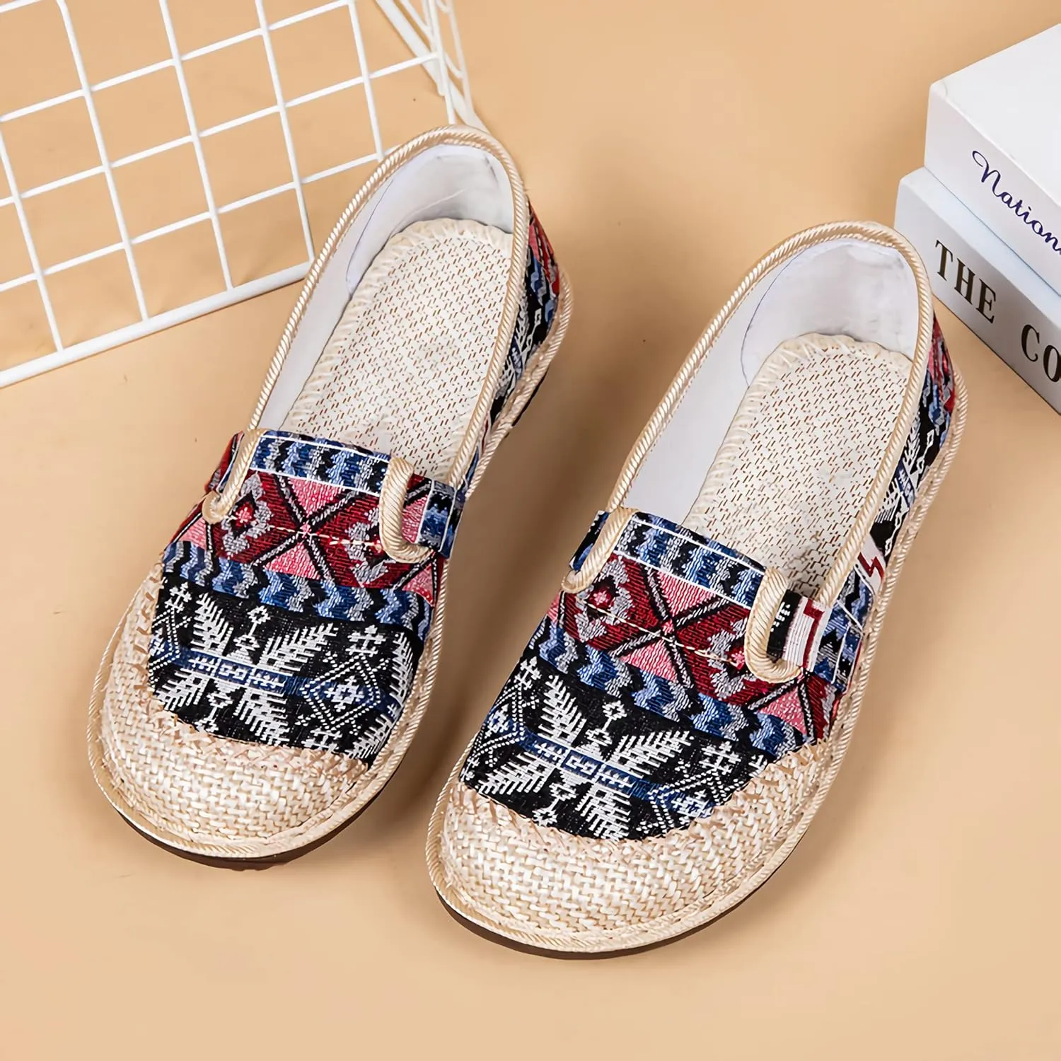 Women's Casual Canvas Loafer Slip On Lightweight Comfort Travel Walking Espadrille Flats Shoes