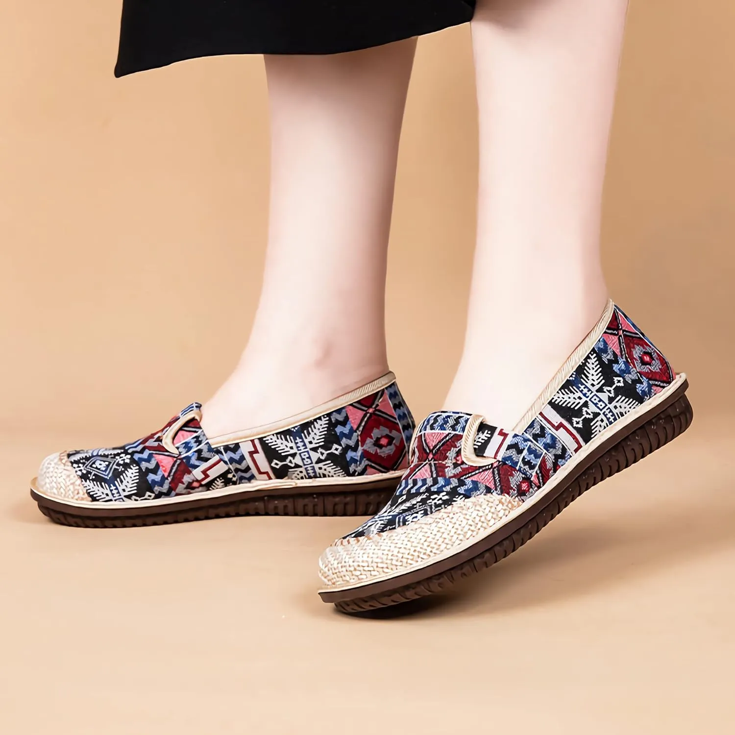 Women's Casual Canvas Loafer Slip On Lightweight Comfort Travel Walking Espadrille Flats Shoes