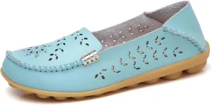 Womens Comfort Walking Cute Flat Loafer Ballet Flats Shoes Cute Penny Loafer Slip On Walking Driving Shoes with Diamond Eyelets