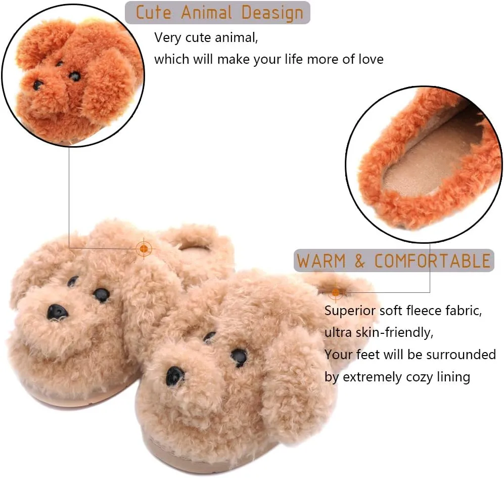 Women's Cute Animal Slippers - Warm Memory Foam Soft Fleece Plush House Slippers for Indoor & Outdoor