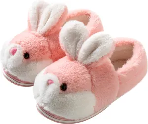 Women's Cute Rabbit Animal Slippers - Novelty Cozy Fuzzy Soft Plush Winter Warm House Shoes Cotton Slippers
