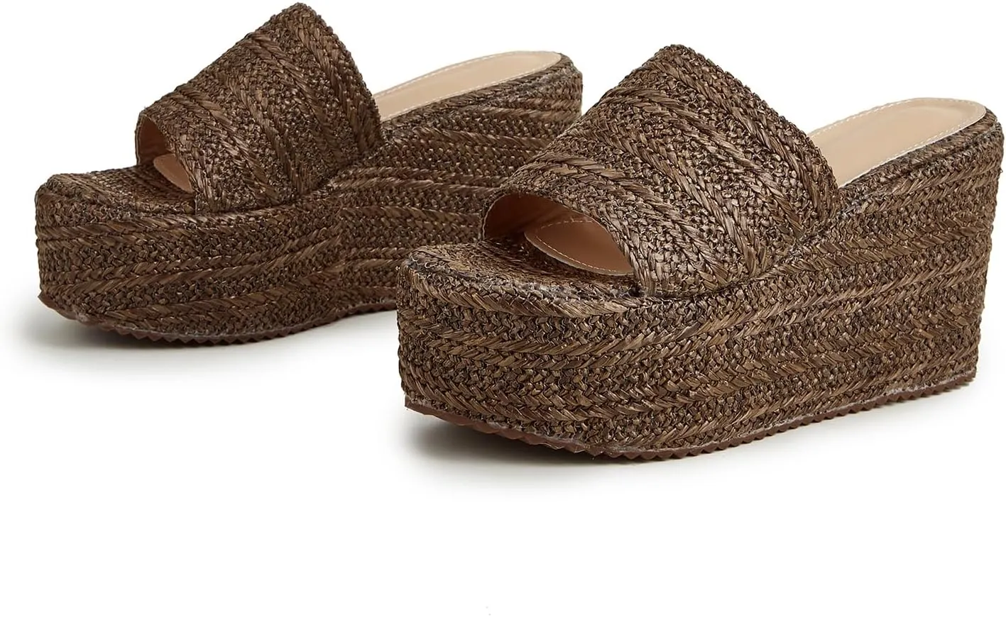 Womens Espadrille Platform Wedge Sandal Open Toe High Heel Elastic Ankle Strap Wedges