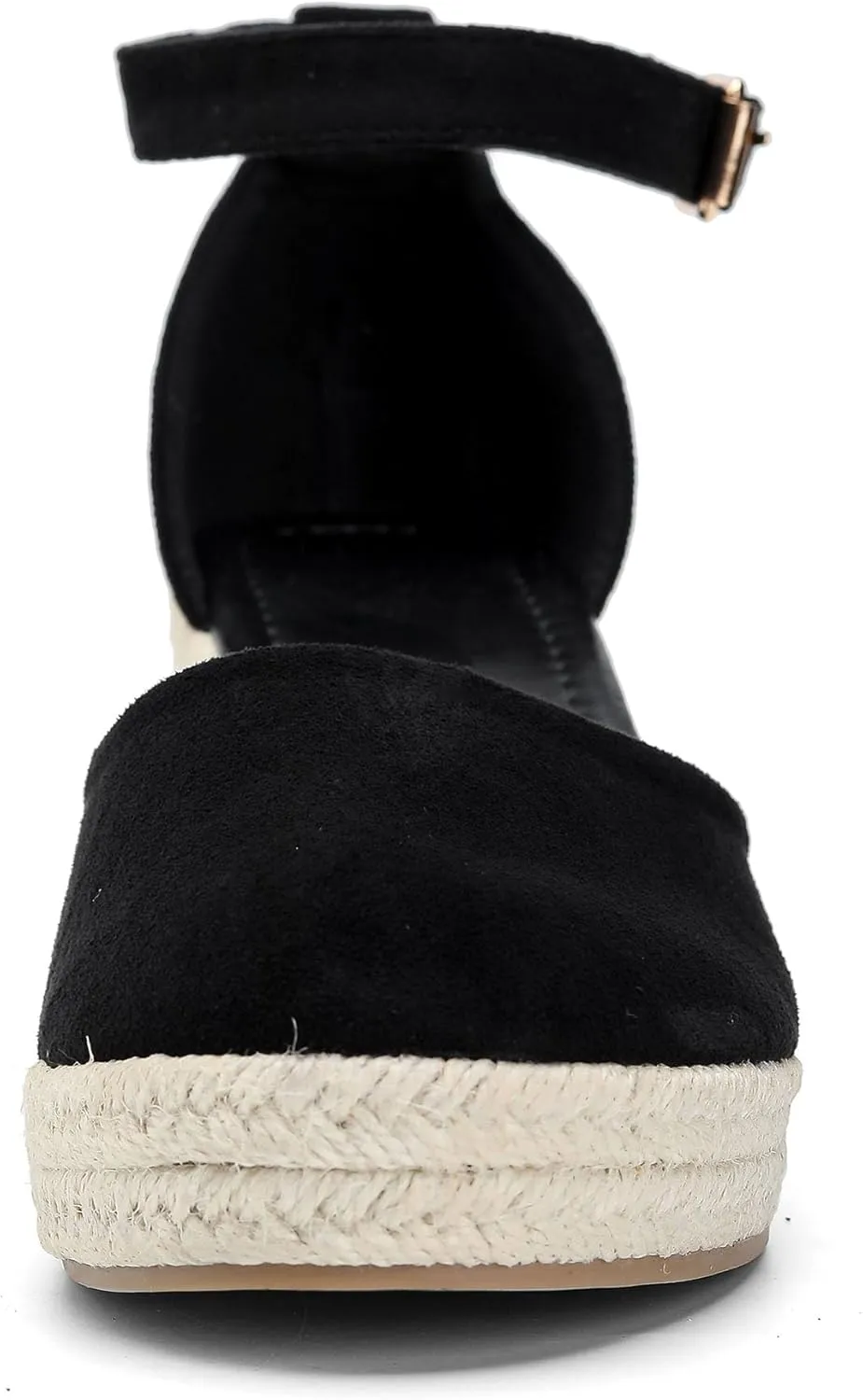 Womens Espadrilles Sandals, Closed Toe Platform for Women Ankle Strap Casual Comfortable Wedge Sandals