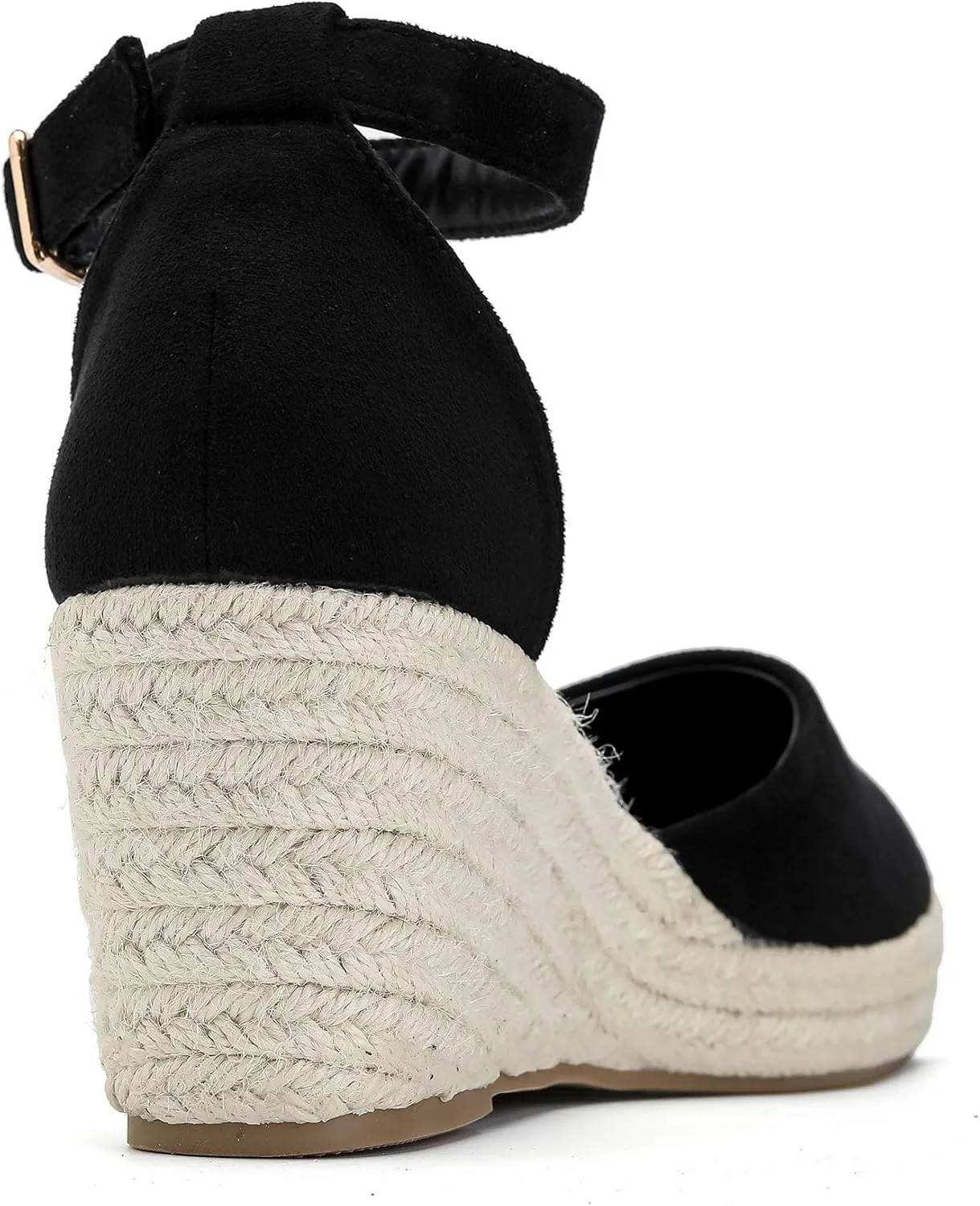 Womens Espadrilles Sandals, Closed Toe Platform for Women Ankle Strap Casual Comfortable Wedge Sandals