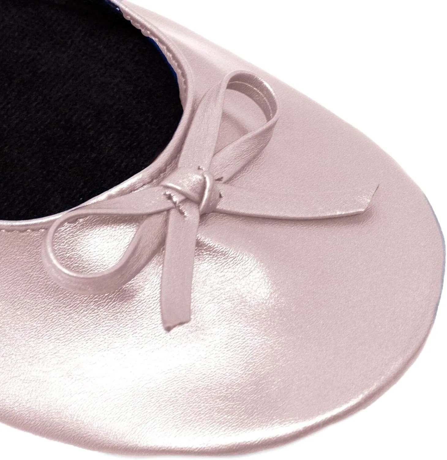 Women's Foldable Portable Ballet Flat Roll Up Slipper Shoes with Travel Pouch - Fold Up Ballet Flats for Women - Black,Silver,Gold,Pink