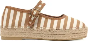 Women's Mary Jane Woven Espadrilles Ballet Flats for Women Outsole Canvas Summer Ballerina Flats.