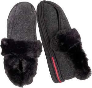 Women's Micro Suede Faux Fur Fleece Lined Cozy 80-D High-Density Memory Foam Winter Slipper Bootie Breathable House Shoes Non Skid Indoor Outdoor Sole