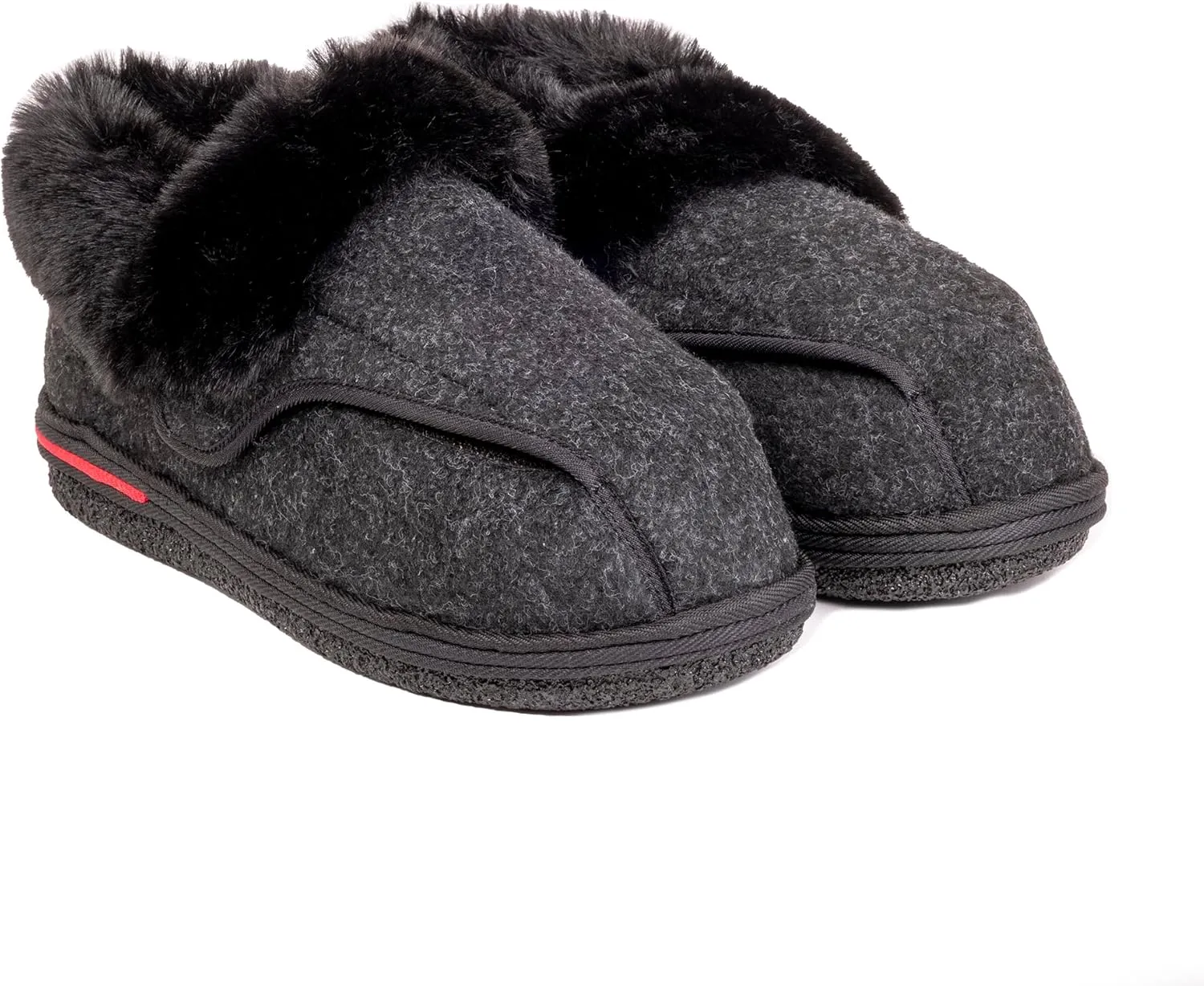 Women's Micro Suede Faux Fur Fleece Lined Cozy 80-D High-Density Memory Foam Winter Slipper Bootie Breathable House Shoes Non Skid Indoor Outdoor Sole