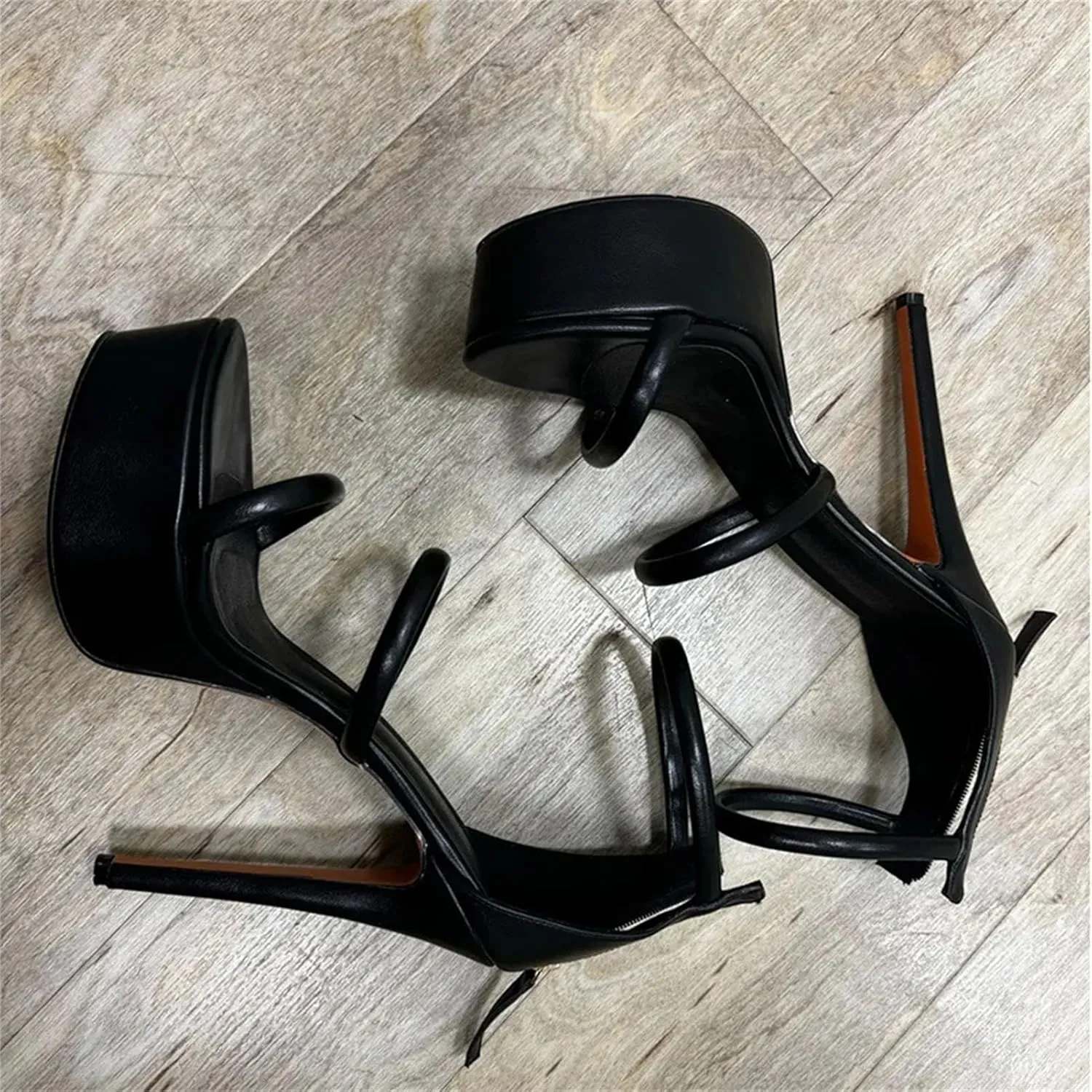 Women's Multicolor Party Sandals - Thin Heel Strappy Platforms