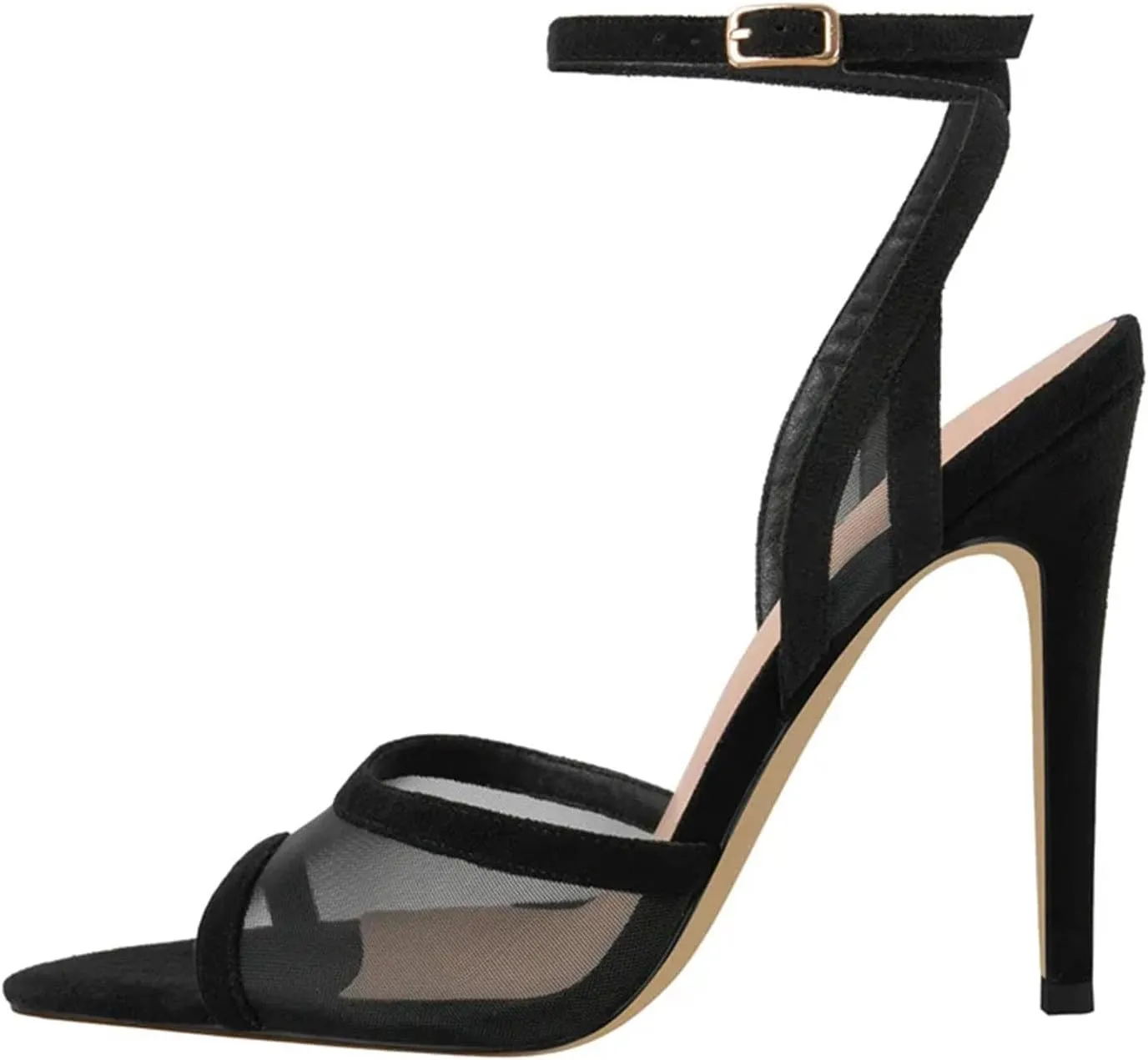 Women's Peep Toe Ankle Strap Sandals - Thin High Heel Party Stilettos