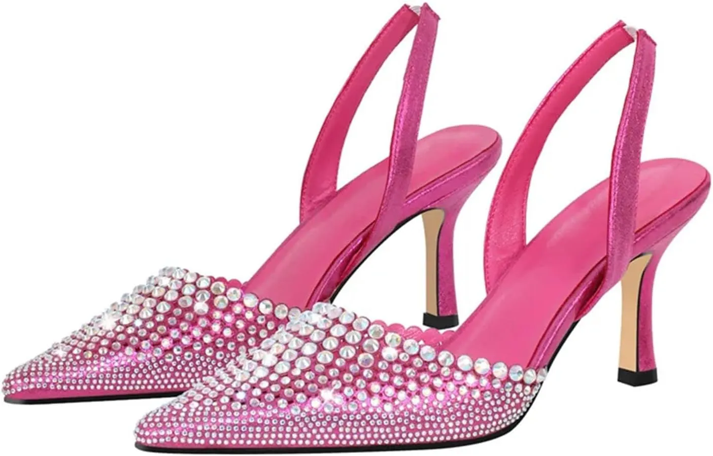 Women's Red Ankle Strap Sandals - Buckle Thin Heel Wedding Pumps