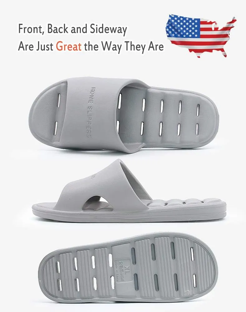Women's Shower Slipper, Quick Drying Non-Slip Slippers, Bathroom House & Pool Sandals, In-Door Slipper for Gym, Soft Sole, Beige, Size S, M, L, XL