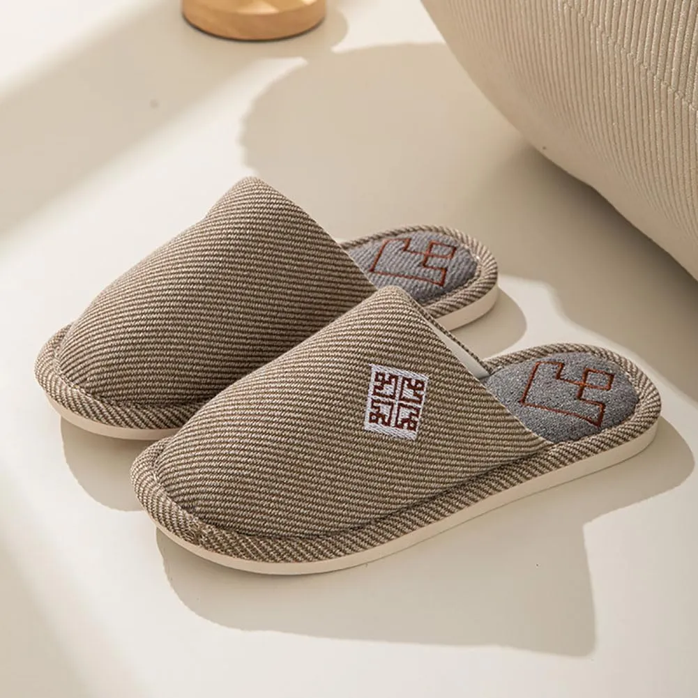 Womens Slipper Home Slippers Men,4 Pairs House Slippers, Non Slip House Shoes Slippers for Guest Washable Guest Slippers Bedroom Slippers Indoor Slippers Travel Slippers