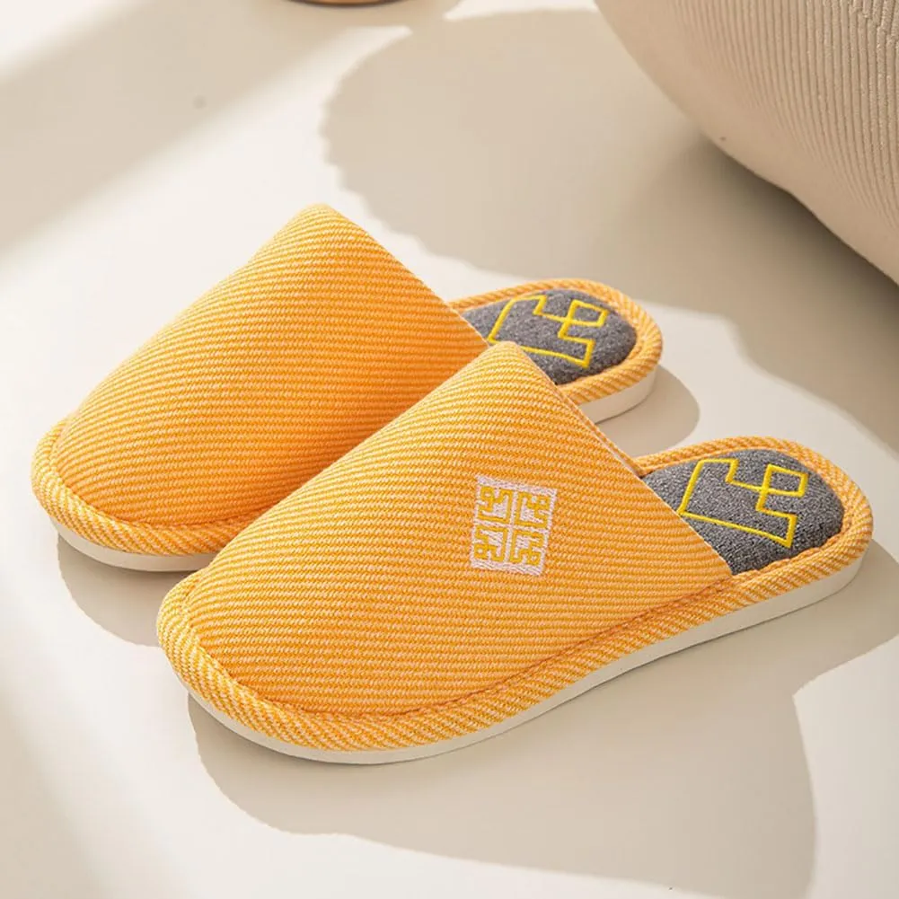 Womens Slipper Home Slippers Men,4 Pairs House Slippers, Non Slip House Shoes Slippers for Guest Washable Guest Slippers Bedroom Slippers Indoor Slippers Travel Slippers
