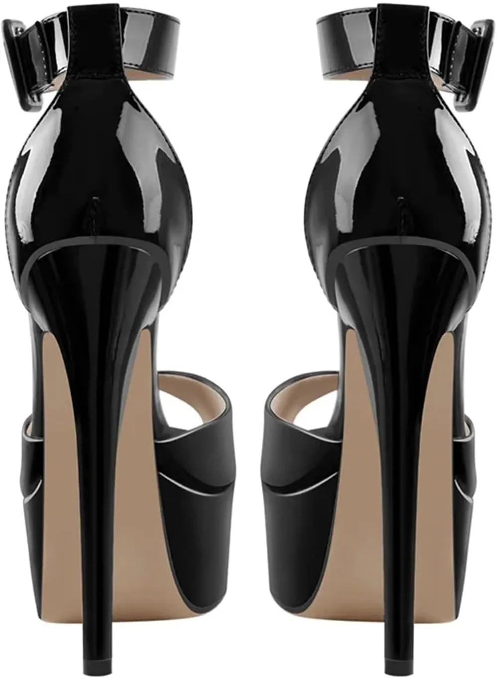 Women's Thin Heel Peep Toe Sandals - Ankle Strap Party Platforms